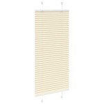 vidaXL Jaluzea plisată Crem 60x150 cm Lățime țesătură 59,4 cm
