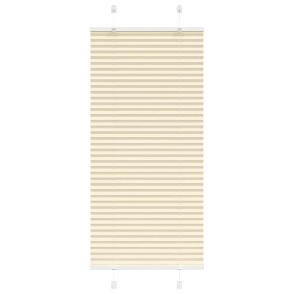 vidaXL Jaluzea plisată Crem 65x150 cm Lățime țesătură 64,4 cm