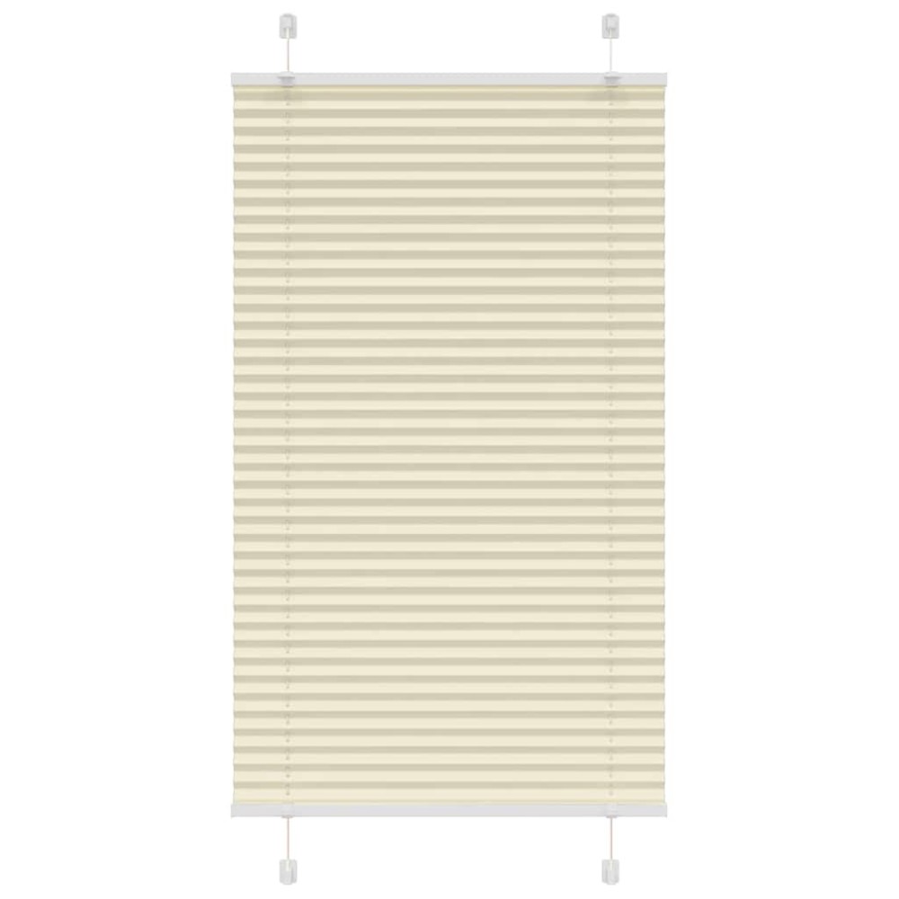 vidaXL Jaluzea plisată Crem 70x150 cm Lățime țesătură 69,4 cm