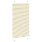vidaXL Jaluzea plisată Crem 70x150 cm Lățime țesătură 69,4 cm