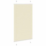 vidaXL Jaluzea plisată Crem 70x150 cm Lățime țesătură 69,4 cm