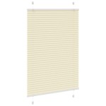 vidaXL Jaluzea plisată Crem 85x150cm Lățime țesătură 84,4 cm
