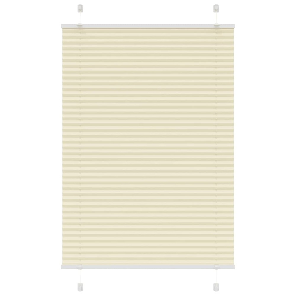 vidaXL Jaluzea plisată Crem 90x150cm Lățime țesătură 89,4 cm