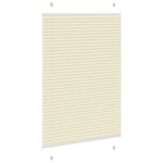 vidaXL Jaluzea plisată Crem 90x150cm Lățime țesătură 89,4 cm