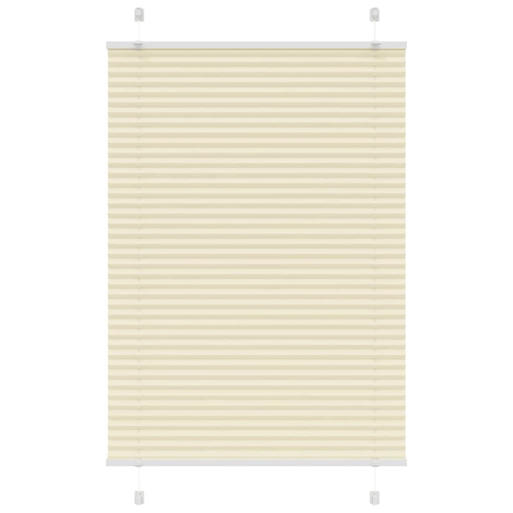 vidaXL Jaluzea plisată Crem 100x150cm Lățime țesătură 99,4cm