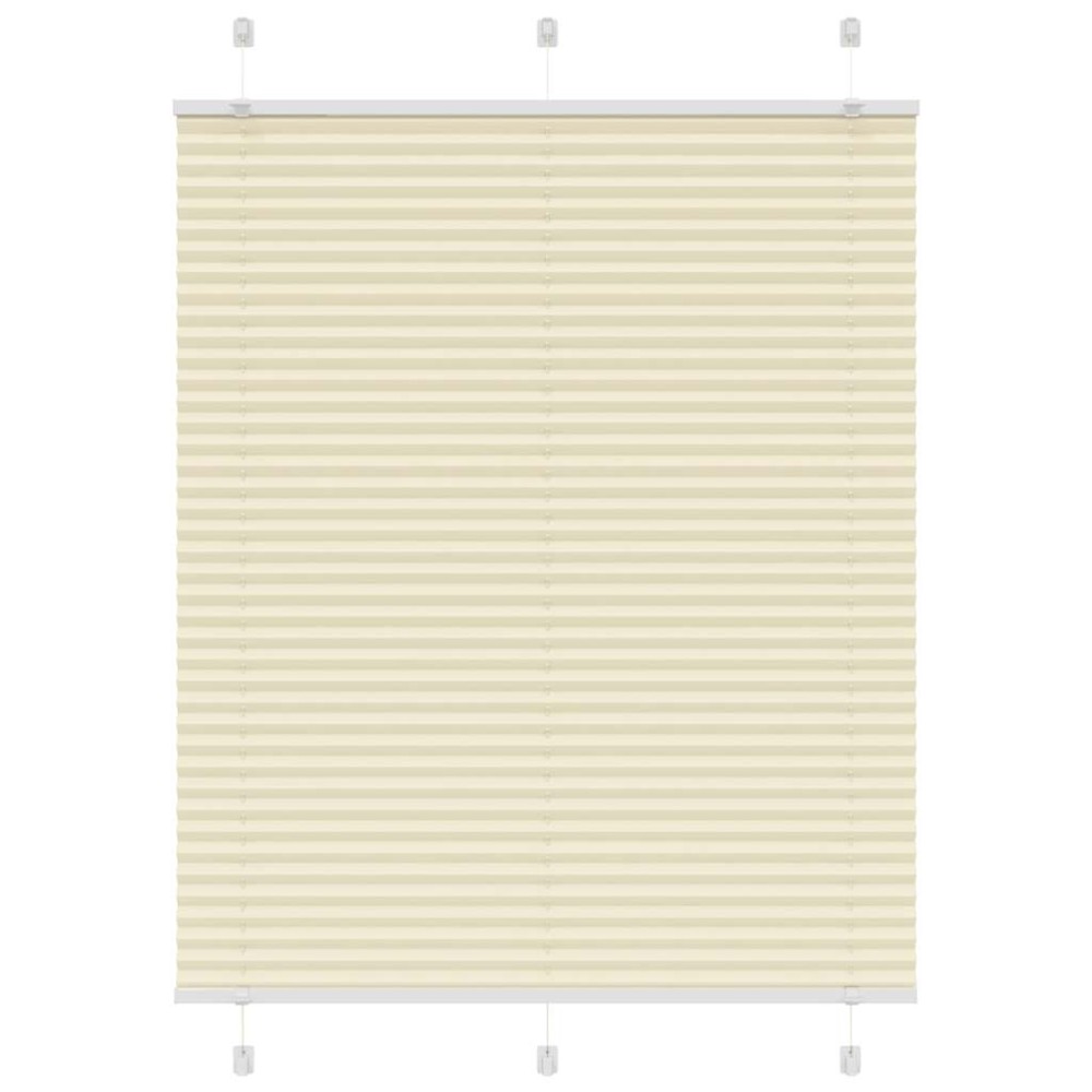 vidaXL Jaluzea plisată Crem 105x150 cm Lățime țesătură 104,4 cm