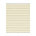 vidaXL Jaluzea plisată Crem 105x150 cm Lățime țesătură 104,4 cm