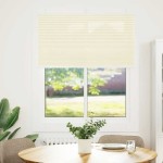 vidaXL Jaluzea plisată Crem 110x150 cm Lățime țesătură 109,4 cm