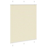 vidaXL Jaluzea plisată Crem 110x150 cm Lățime țesătură 109,4 cm
