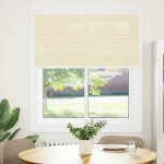 vidaXL Jaluzea plisată Crem 115x150 cm Lățime țesătură 114,4 cm