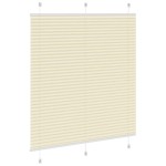 vidaXL Jaluzea plisată Crem 115x150 cm Lățime țesătură 114,4 cm