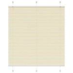 vidaXL Jaluzea plisată Crem 120x150 cm Lățime țesătură 119,4 cm