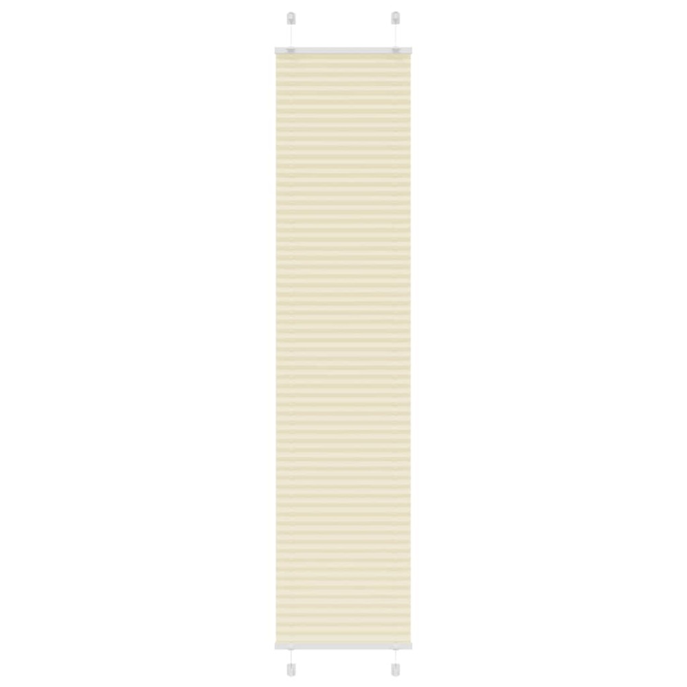vidaXL Jaluză plisată Crem 40x200 cm Lățime țesătură 39,4 cm