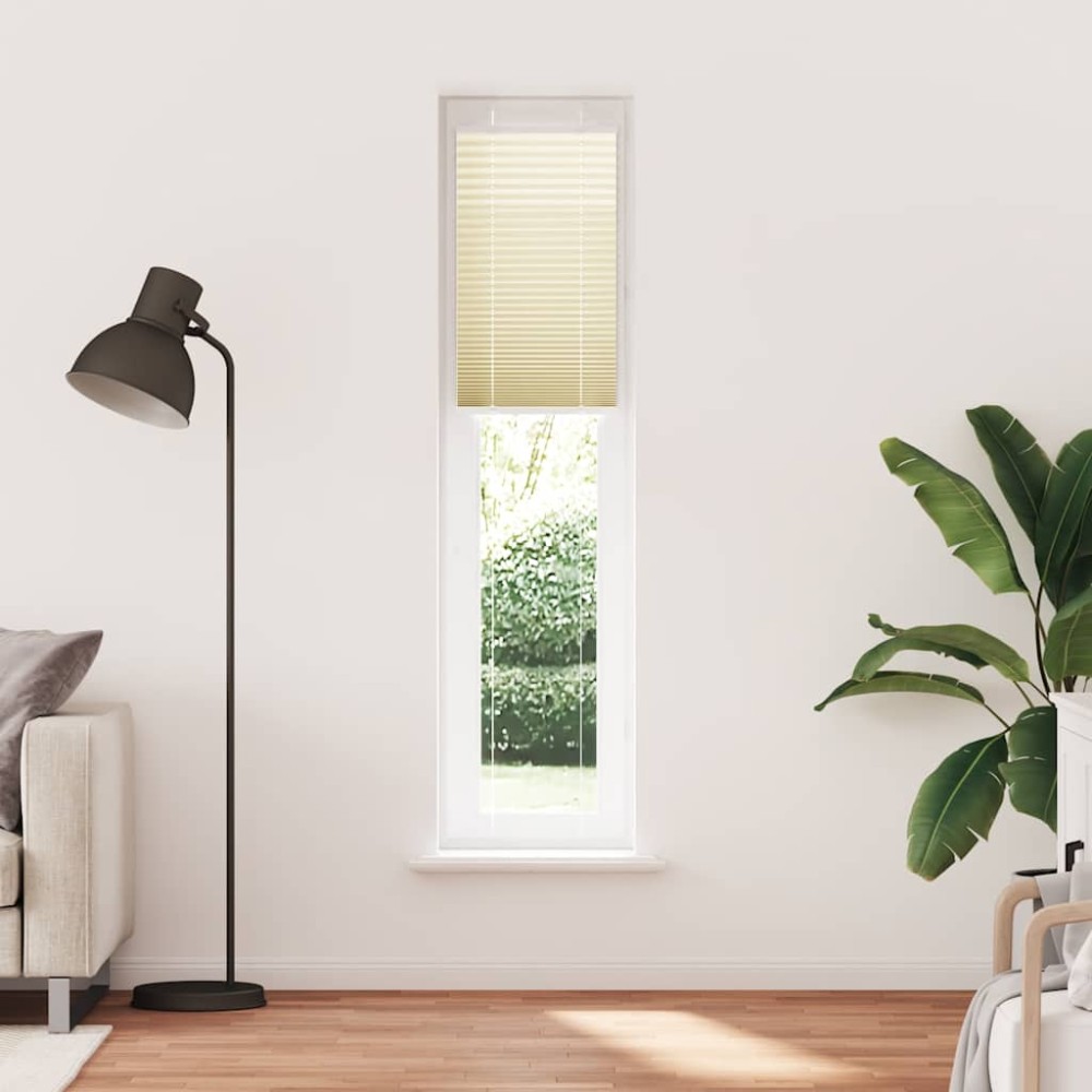 vidaXL Jaluză plisată Crem 50x200 cm Lățime țesătură 49,4 cm