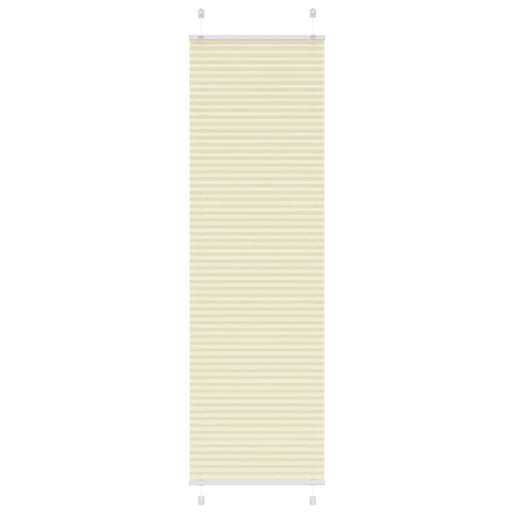 vidaXL Jaluză plisată Crem 55x200 cm Lățime țesătură 54,4 cm