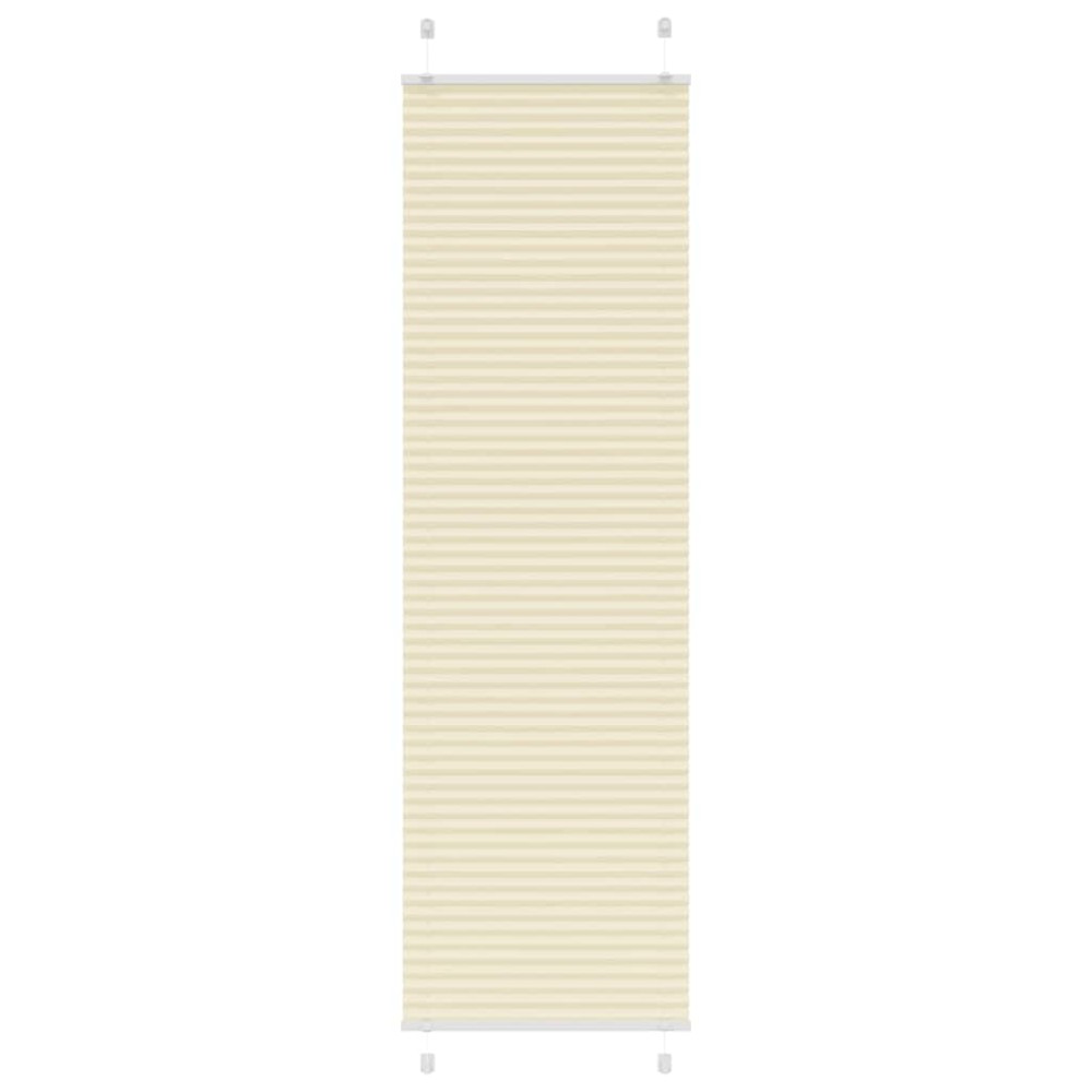 vidaXL Jaluză plisată Crem 60x200 cm Lățime țesătură 59,4 cm