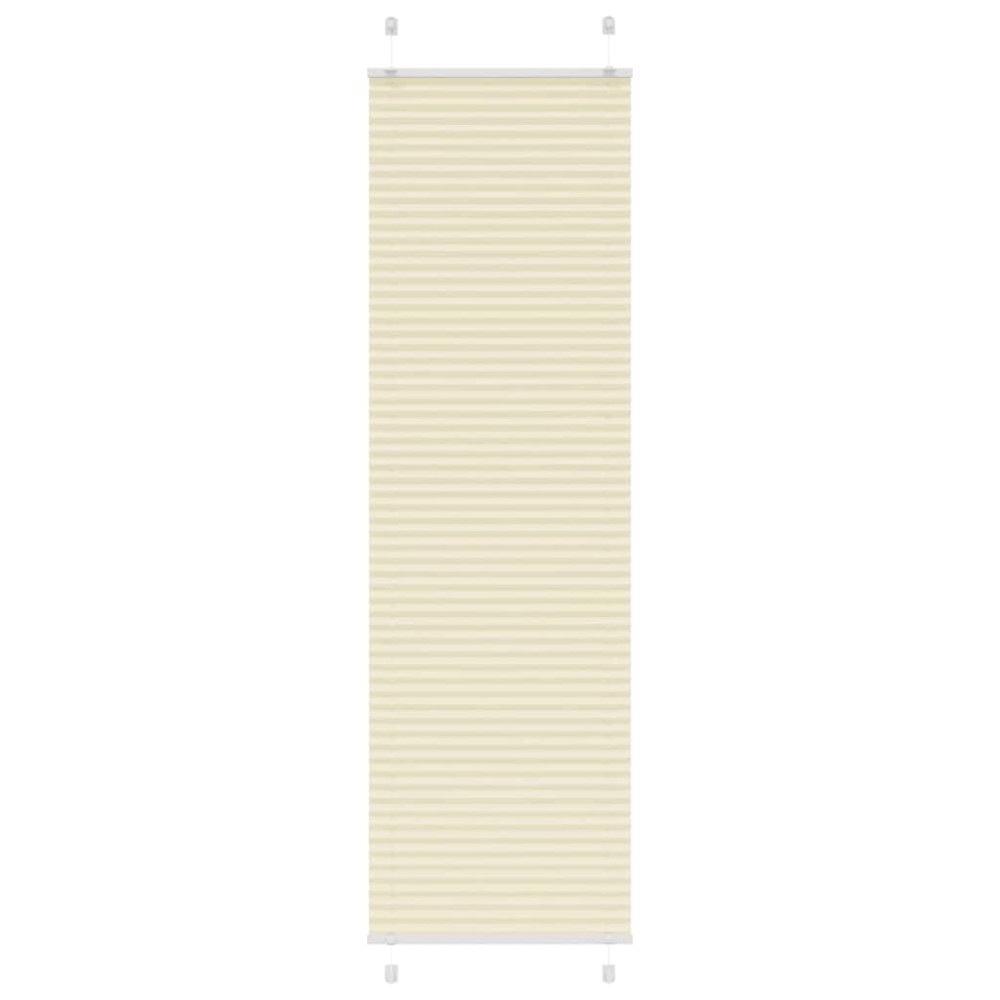 vidaXL Jaluză plisată Crem 65x200 cm Lățime țesătură 64,4 cm