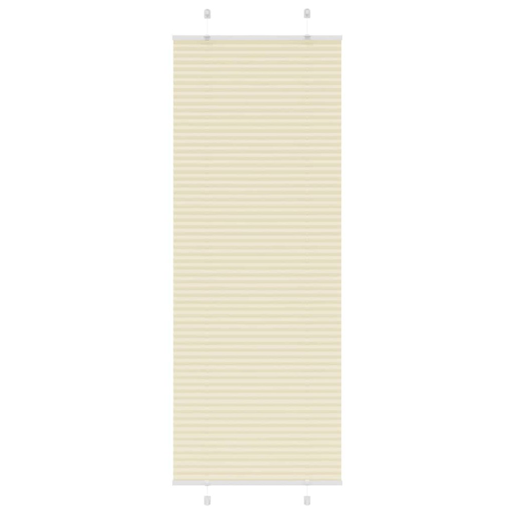 vidaXL Jaluză plisată Crem 70x200 cm Lățime țesătură 69,4 cm