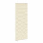 vidaXL Jaluzea plisată Crem 75x200cm Lățime țesătură 74,4 cm