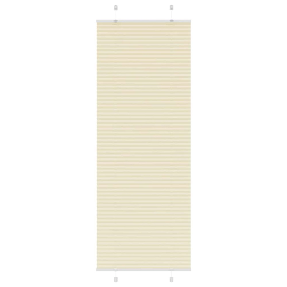 vidaXL Jaluză plisată Crem 80x200cm Lățime țesătură 79,4 cm