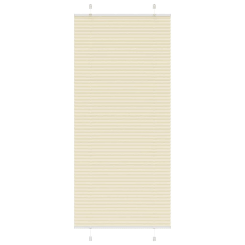 vidaXL Jaluzea plisată Crem 85x200cm Lățime țesătură 84,4 cm