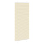 vidaXL Jaluzea plisată Crem 85x200cm Lățime țesătură 84,4 cm