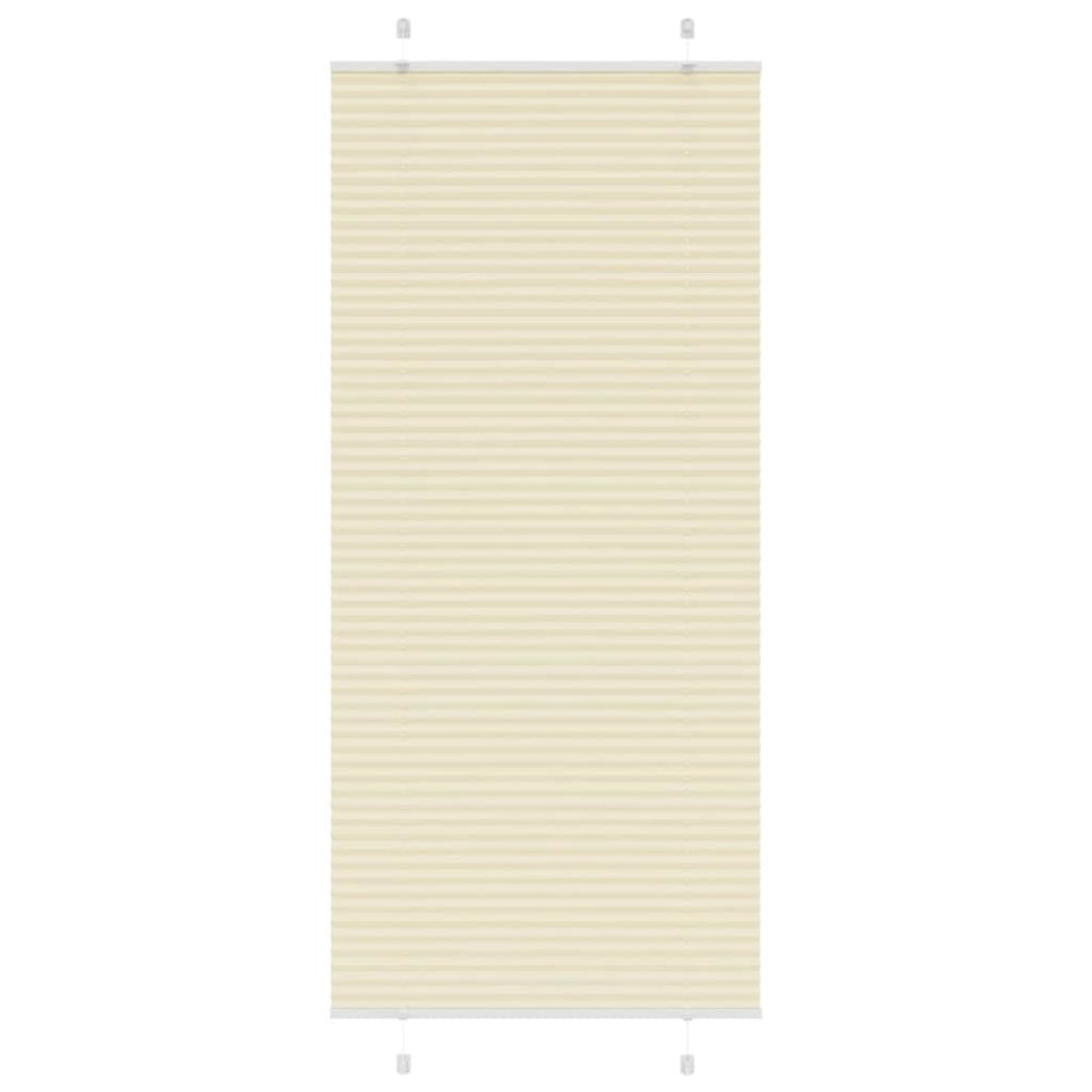 vidaXL Jaluză plisată Crem 90x200cm Lățime țesătură 89,4 cm