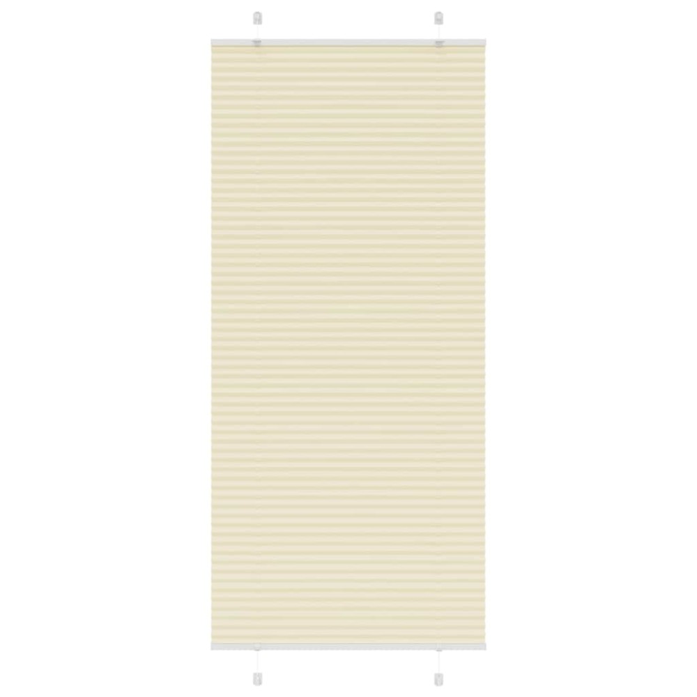 vidaXL Jaluzea plisată Crem 95x200 cm Lățime țesătură 94,4cm