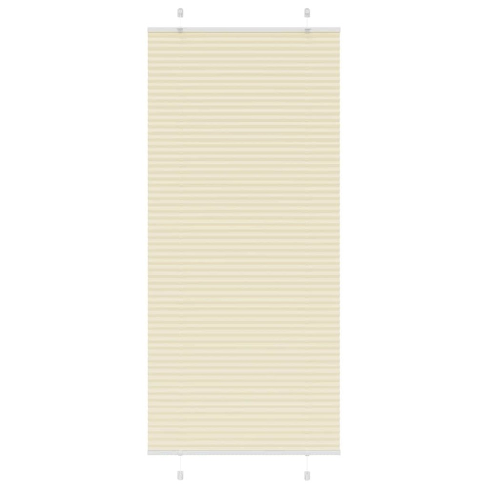 vidaXL Jaluză plisată Crem 100x200cm Lățime țesătură 99,4cm
