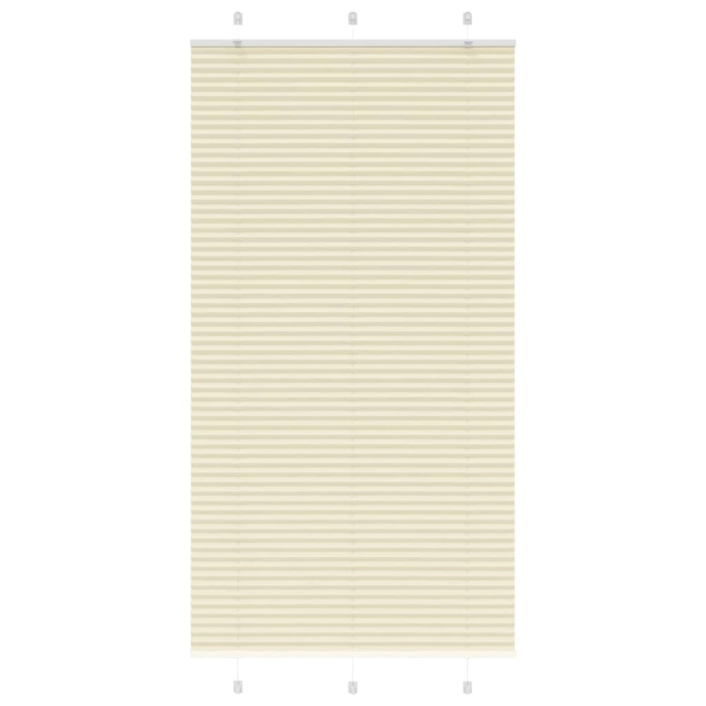 vidaXL Jaluzea plisată Crem 105x200 cm Lățime țesătură 104,4 cm