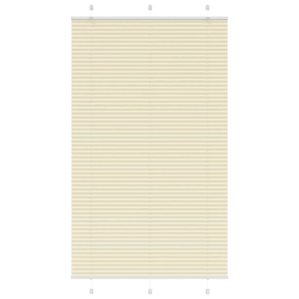 vidaXL Jaluză plisată Crem 110x200 cm Lățime țesătură 109,4 cm
