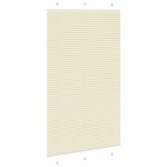 vidaXL Jaluzea plisată Crem 115x200 cm Lățime țesătură 114,4 cm