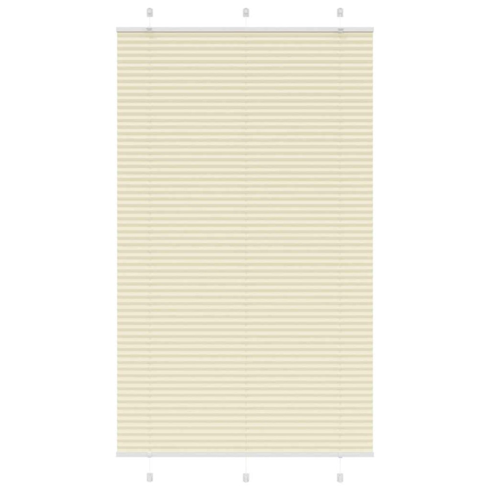 vidaXL Jaluzea plisată Crem 120x200 cm Lățime țesătură 119,4 cm