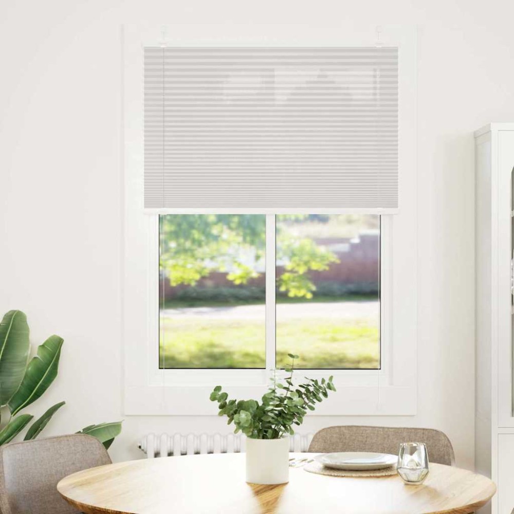 vidaXL Jaluzea plisată gri deschis 90x100cm Lățime țesătură 89,4 cm