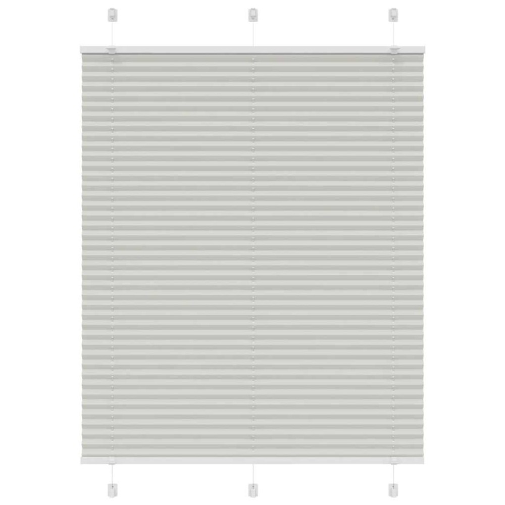 vidaXL Jaluzea plisată gri deschis 110x150 cm Lățime țesătură 109,4 cm