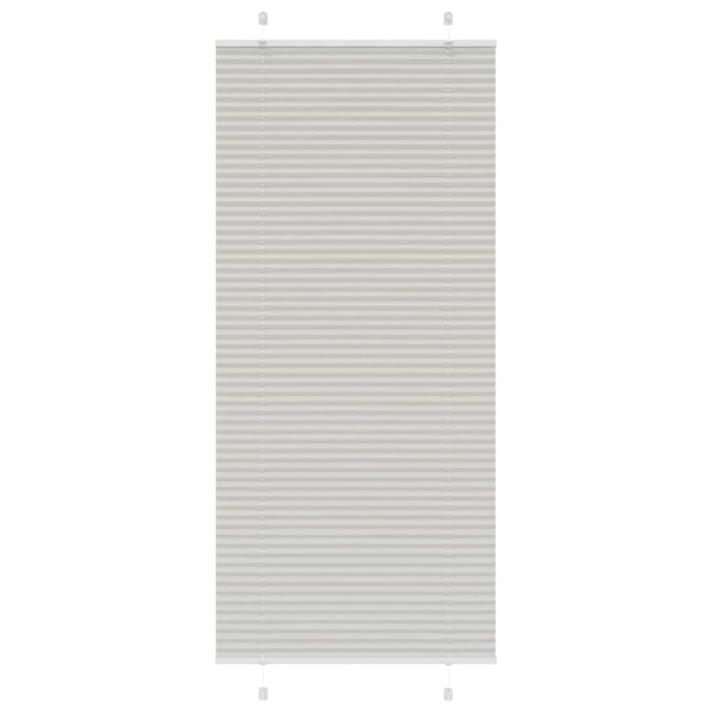 vidaXL Jaluzea plisată gri deschis 90x200cm Lățime țesătură 89,4 cm