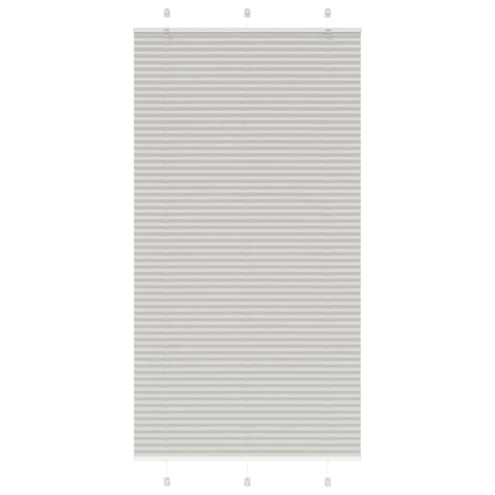 vidaXL Jaluzea plisată gri deschis 105x200 cm Lățime țesătură 104,4 cm