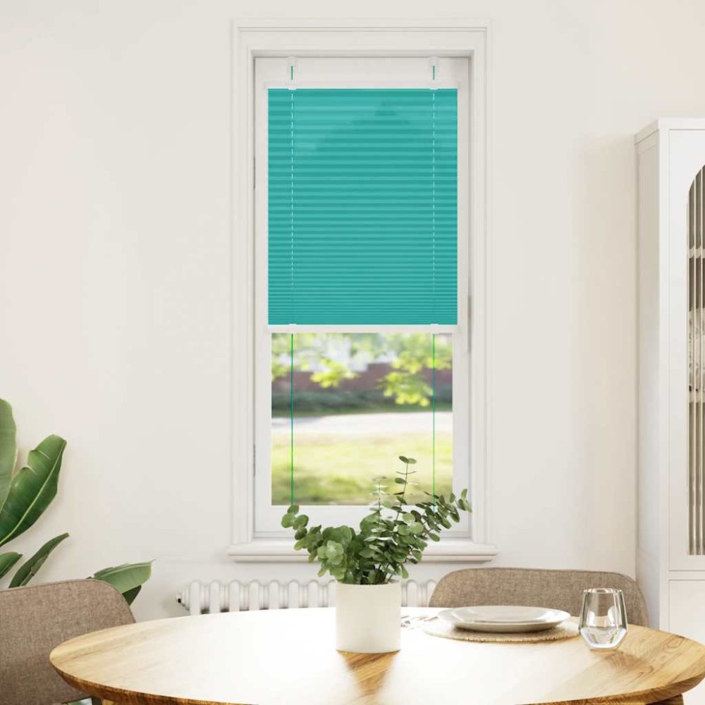 vidaXL Jaluzea plisată verde petrol 40x100 cm Lățime țesătură 39,4 cm