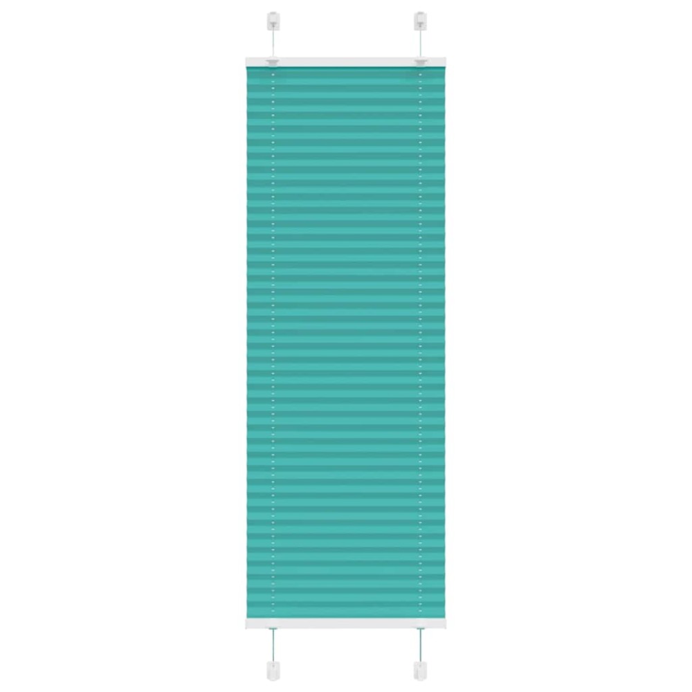 vidaXL Jaluzea plisată verde petrol 45x100 cm Lățime țesătură 44,4 cm