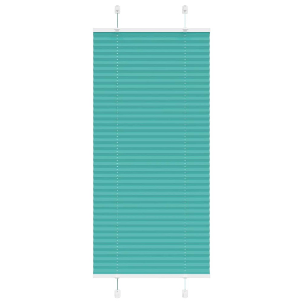 vidaXL Jaluzea plisată verde petrol 60x100 cm Lățime țesătură 59,4 cm