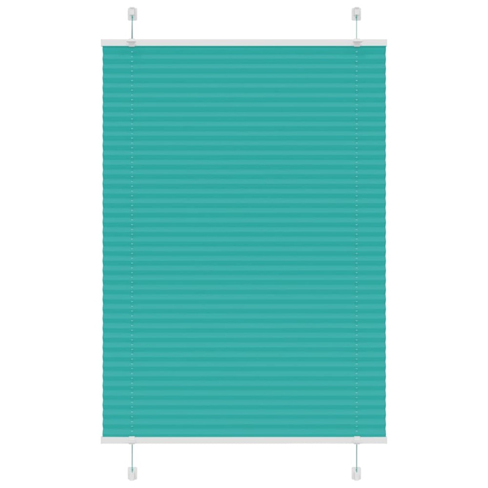 vidaXL Jaluzea plisată verde petrol 90x100cm Lățime țesătură 89,4 cm