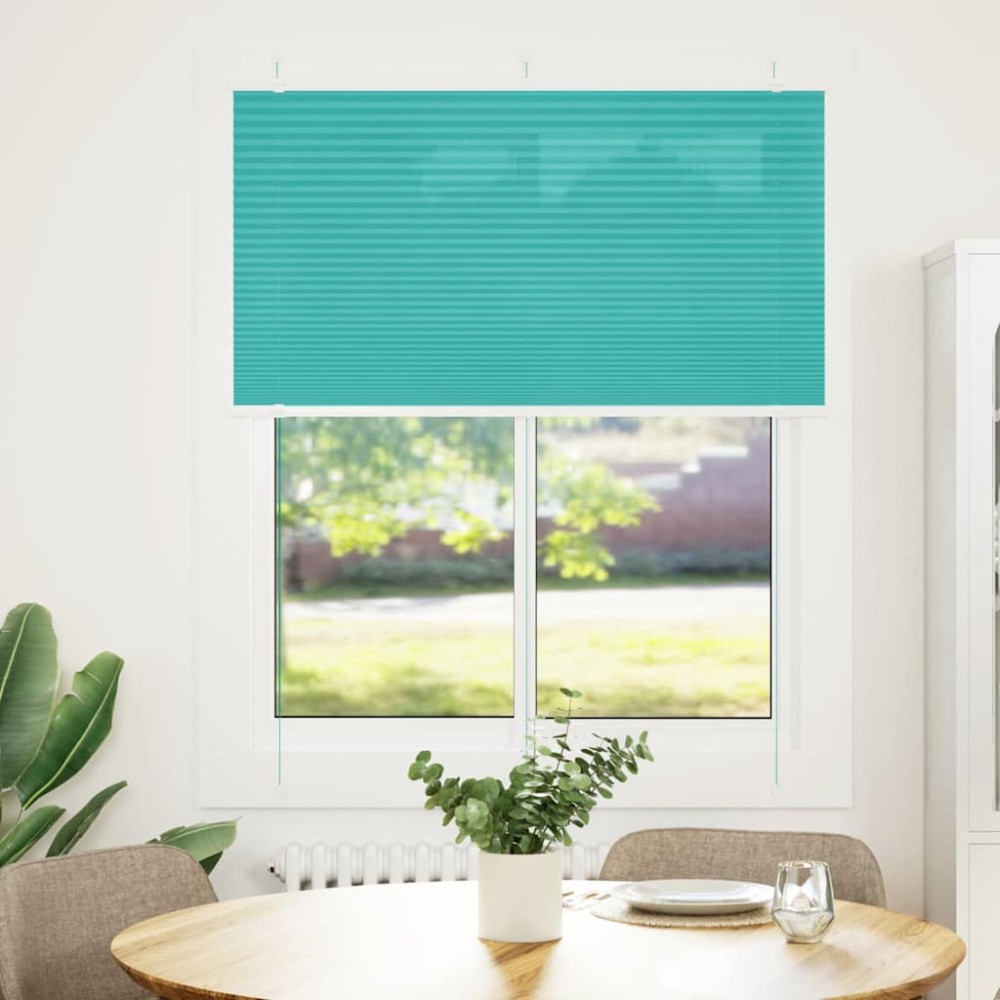vidaXL Jaluzea plisată verde petrol 110x100 cm Lățime țesătură 109,4 cm