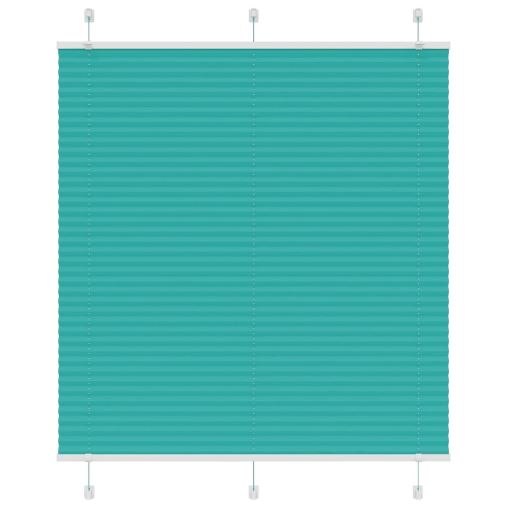 vidaXL Jaluzea plisată verde petrol 120x100 cm Lățime țesătură 119,4 cm