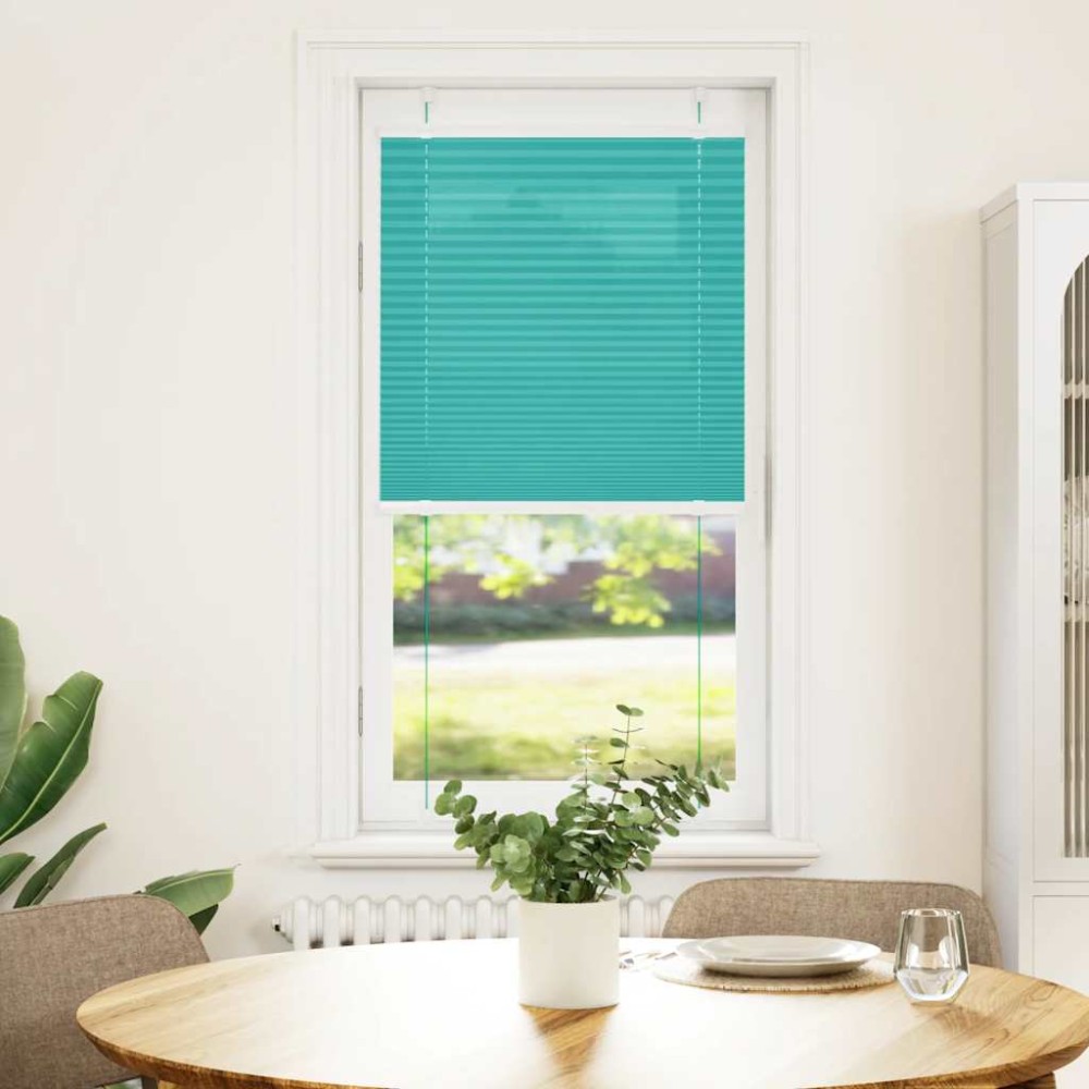 vidaXL Jaluzea plisată verde petrol 55x150 cm Lățime țesătură 54,4 cm
