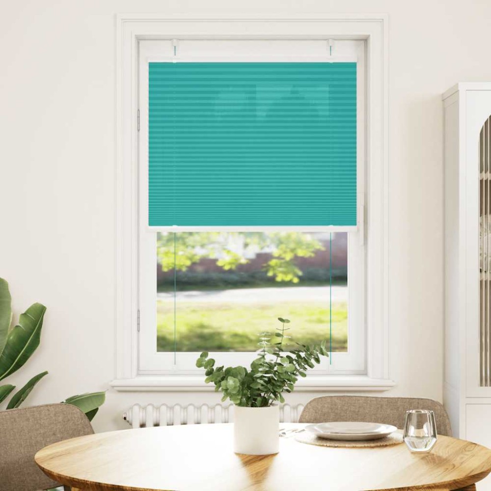 vidaXL Jaluzea plisată verde petrol 70x150 cm Lățime țesătură 69,4 cm