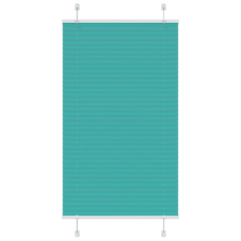vidaXL Jaluzea plisată verde petrol 75x150 cm Lățime țesătură 74,4 cm