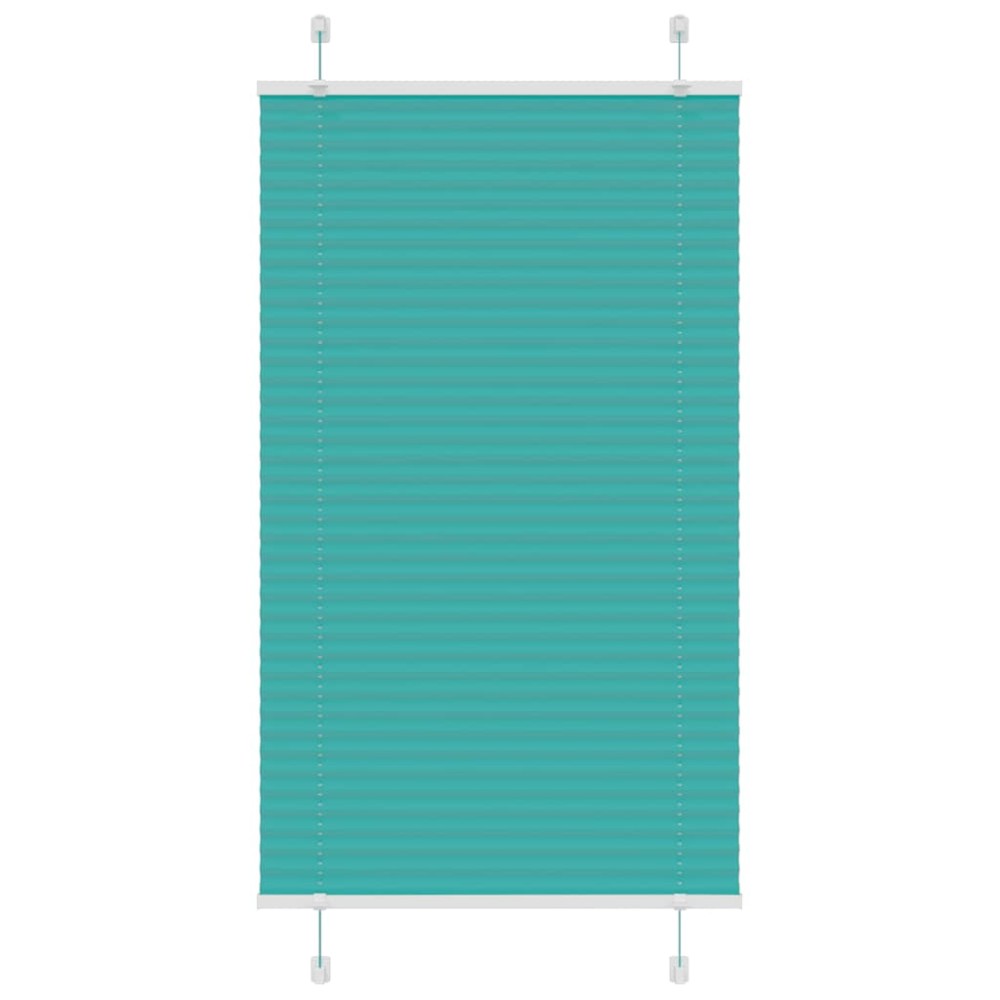 vidaXL Jaluzea plisată verde petrol 80x150cm Lățime țesătură 79,4 cm