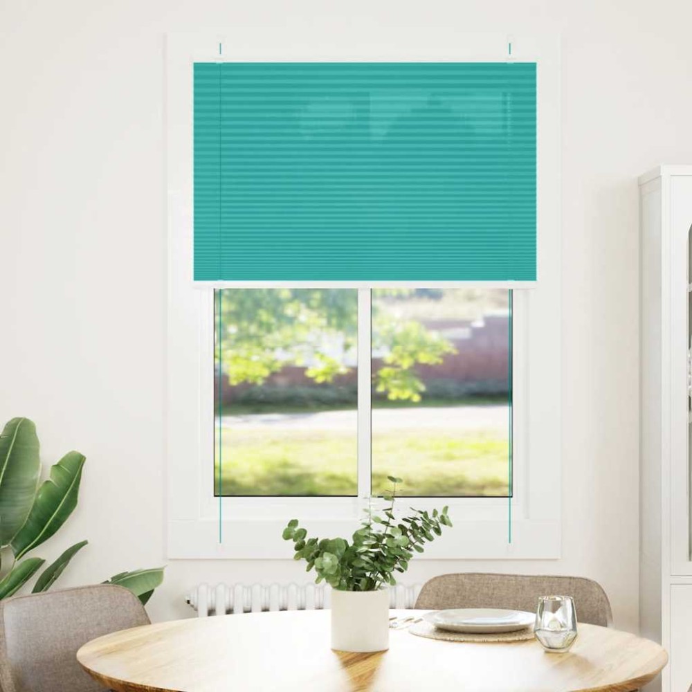 vidaXL Jaluzea plisată verde petrol 85x150 cm Lățime țesătură 84,4 cm