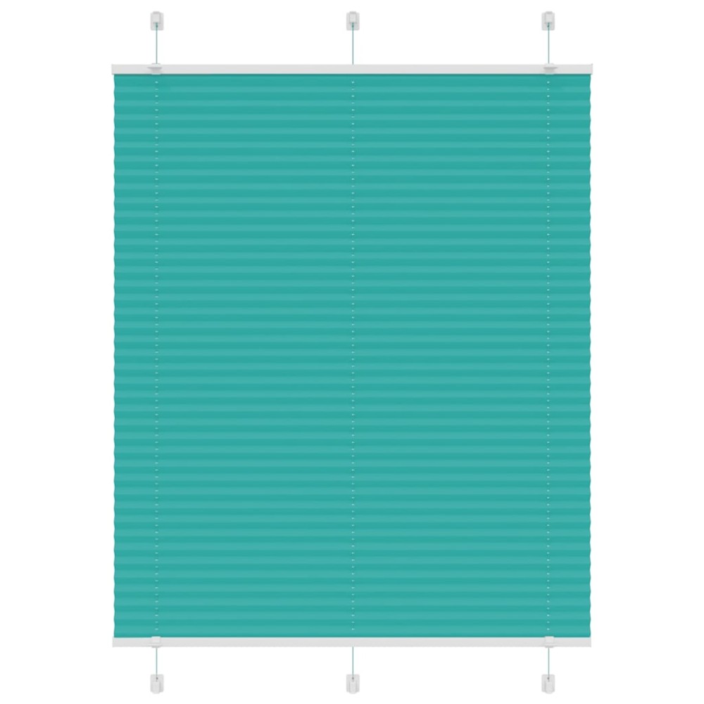 vidaXL Jaluzea plisată verde petrol 105x150 cm Lățime țesătură 104,4 cm