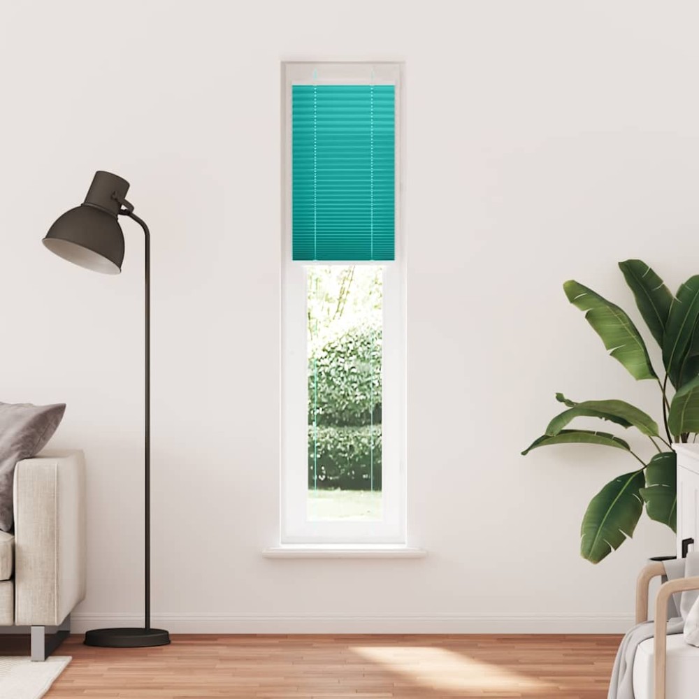 vidaXL Jaluzea plisată verde petrol 45x200 cm Lățime țesătură 44,4 cm